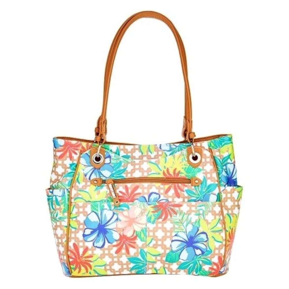🌺Tropical Oasis Floral Tote Bag by Rosetti NWT🌿